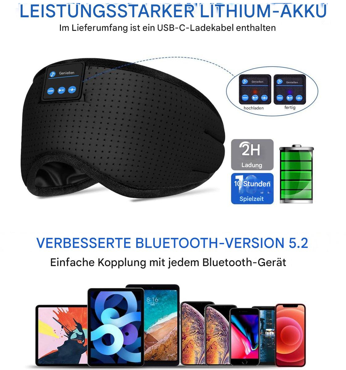 TravelTime Schlafmaske mit Lautsprechern
